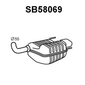 Veneporte SB58069 Глушник вихлопних газів кінцевий Veneporte SB58069 Глушник вихлопних газів кінцевий
