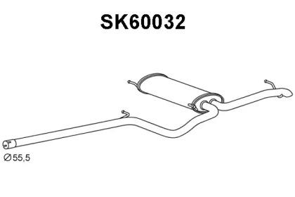 Veneporte SK60032 Глушник вихлопних газів кінцевий