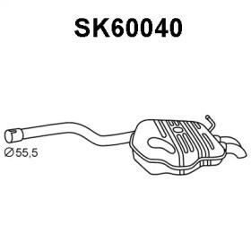 Veneporte SK60040 Глушник вихлопних газів кінцевий Veneporte SK60040 Глушник вихлопних газів кінцевий