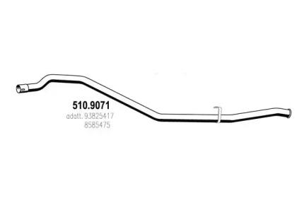 Asso 510.9071 Exhaust pipe Asso 510.9071 Exhaust pipe