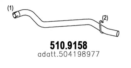 Asso 510.9158 Exhaust pipe Asso 510.9158 Exhaust pipe
