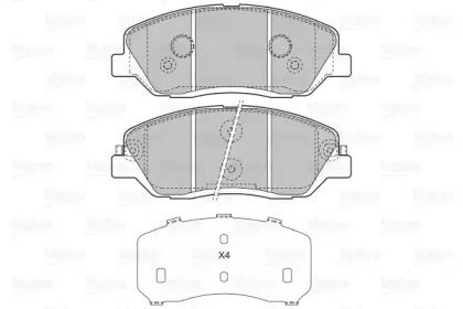 Valeo 598937 Колодки гальмівні Valeo 598937 Колодки гальмівні