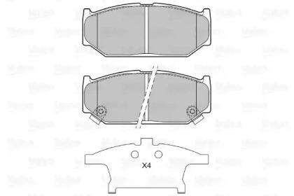 Valeo 601309 Колодки гальмівні Valeo 601309 Колодки гальмівні