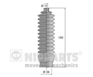 Nipparts J2843001 Пильник рульової рейки Nipparts J2843001 Пильник рульової рейки
