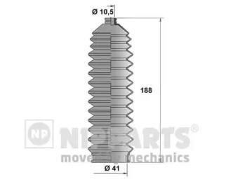 Nipparts J2856002 Пильник рульової рейки Nipparts J2856002 Пильник рульової рейки