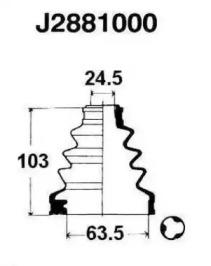 Nipparts J2881000 Dust boot kit axle joint