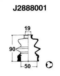Nipparts J2888001 Dust boot kit axle joint Nipparts J2888001 Dust boot kit axle joint