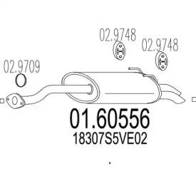 MTS 01.60556 Глушитель выхлопных газов конечный MTS 01.60556 Глушитель выхлопных газов конечный