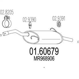 MTS 01.60679 Глушник вихлопних газів кінцевий MTS 01.60679 Глушник вихлопних газів кінцевий