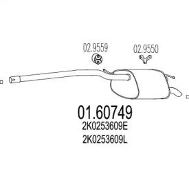MTS 01.60749 Schalldaempfer MTS 01.60749 Schalldaempfer