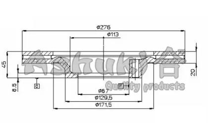 Ashuki C652-05 Brake disc Ashuki C652-05 Brake disc