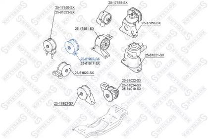 Stellox 25-61007-SX Опора двигуна, КПП Stellox 25-61007-SX Опора двигуна, КПП