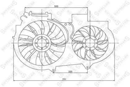 Stellox 29-99290-SX Fan and motor assy Stellox 29-99290-SX Fan and motor assy