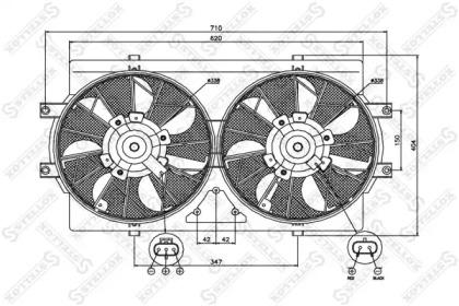 Stellox 29-99430-SX Fan and motor assy Stellox 29-99430-SX Fan and motor assy