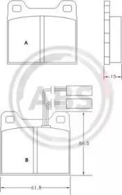 A.B.S. 36005 Колодки гальмівні A.B.S. 36005 Колодки гальмівні