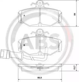A.B.S. 36170 Колодки гальмівні A.B.S. 36170 Колодки гальмівні