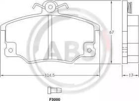 A.B.S. 36521 Brake pads