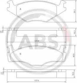 A.B.S. 36536 Колодки гальмівні A.B.S. 36536 Колодки гальмівні