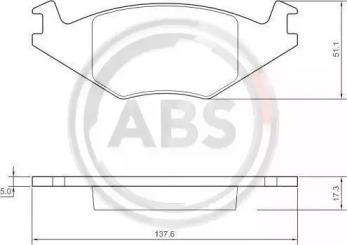 A.B.S. 36539 Колодки гальмівні A.B.S. 36539 Колодки гальмівні
