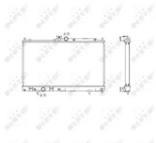 NRF 53591 Радіатор охолодження двигуна NRF 53591 Радіатор охолодження двигуна