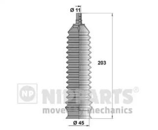 Nipparts N2840903 Пильник рульової рейки Nipparts N2840903 Пильник рульової рейки