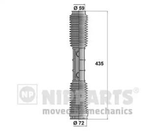 Nipparts N2844027 Пильник рульової рейки