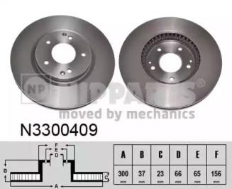 Nipparts N3300409 Brake disc