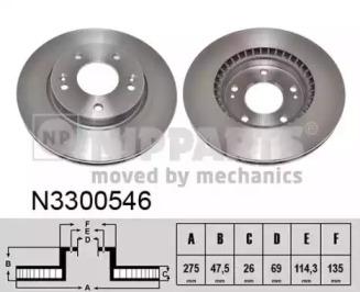 Nipparts N3300546 Brake disc Nipparts N3300546 Brake disc