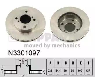 Nipparts N3301097 Brake disc Nipparts N3301097 Brake disc