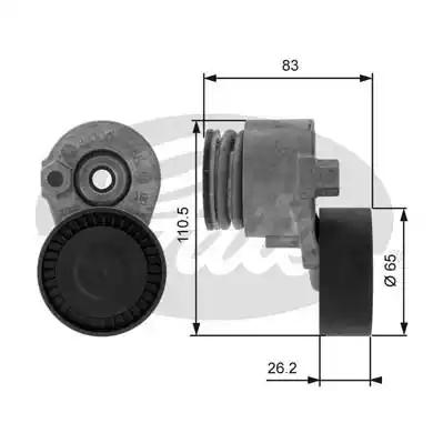 Gates T38469 Ролик натяжной Gates T38469 Ролик натяжной
