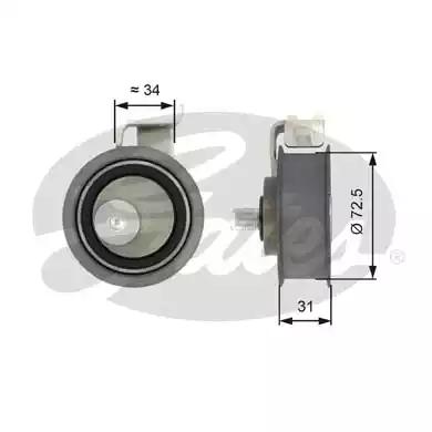 Gates T43017 Ролик натяжний ременя ГРМ Gates T43017 Ролик натяжний ременя ГРМ