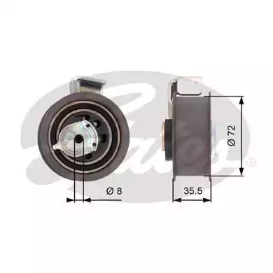 Gates T43021 Ролик натяжний ременя ГРМ Gates T43021 Ролик натяжний ременя ГРМ