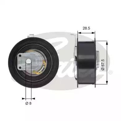 Gates T43110 Ролик натяжителя Gates T43110 Ролик натяжителя