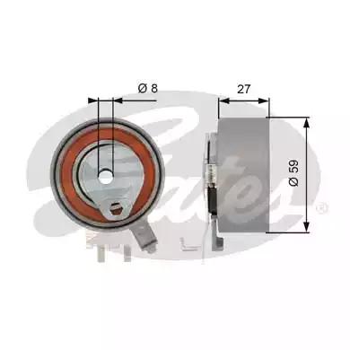 Gates T43139 Ролик натяжителя
