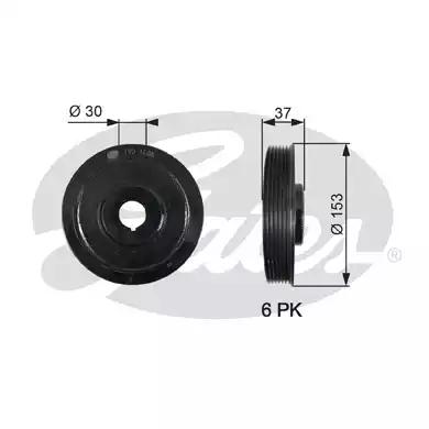 Gates TVD1006 Шків колінвала Gates TVD1006 Шків колінвала