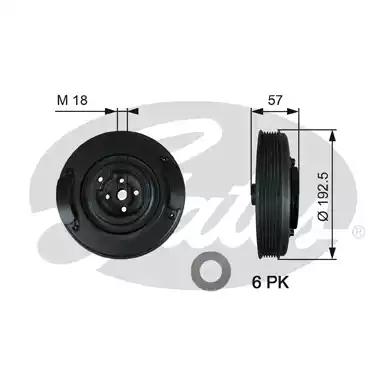 Gates TVD1033 Шкив коленвала Gates TVD1033 Шкив коленвала