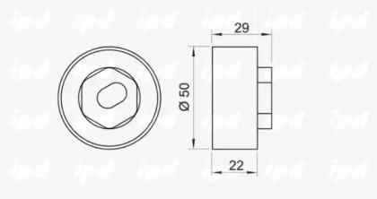 IPD 15-0128 Ролик обводной ремня грм IPD 15-0128 Ролик обводной ремня грм