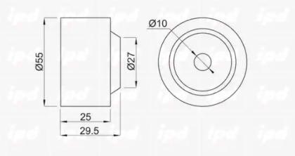 IPD 15-0167 Ролик обводной ремня грм IPD 15-0167 Ролик обводной ремня грм