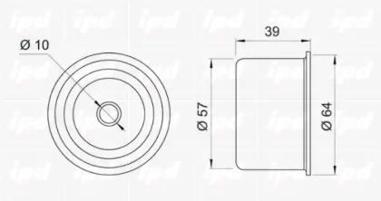 IPD 15-0223 Ролик обводной ремня грм IPD 15-0223 Ролик обводной ремня грм