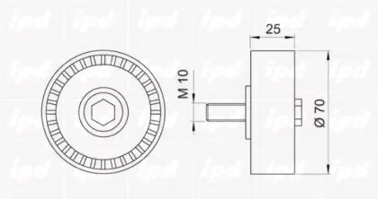 IPD 15-0372 Ролик натяжной