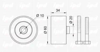 IPD 15-0417 Ролик обводной ремня грм IPD 15-0417 Ролик обводной ремня грм