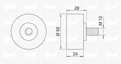 IPD 15-0627 Ролик обводной ремня грм IPD 15-0627 Ролик обводной ремня грм