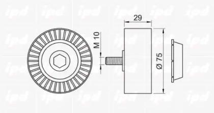 IPD 15-0733 Ролик натяжной