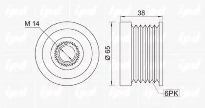IPD 15-3074 Механізм вільного ходу генератора IPD 15-3074 Механізм вільного ходу генератора
