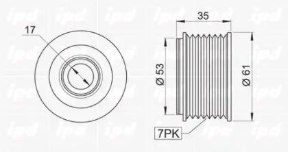 IPD 15-3299 Механізм вільного ходу генератора IPD 15-3299 Механізм вільного ходу генератора