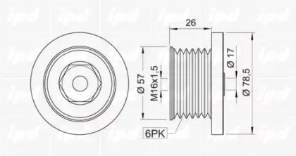 IPD 15-3313 Механізм вільного ходу генератора