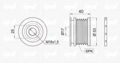 IPD 15-3314 Механізм вільного ходу генератора IPD 15-3314 Механізм вільного ходу генератора