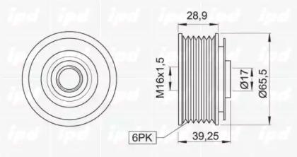 IPD 15-3439 Шкив генератора