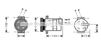 Prasco FTK086 Компрессор кондиционера