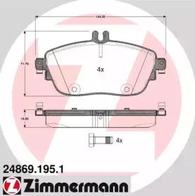 Otto Zimmermann 24869.195.1 Brake pads Otto Zimmermann 24869.195.1 Brake pads